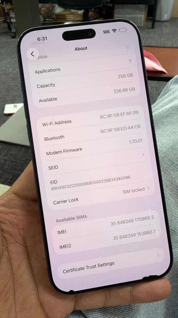 iPhone 17 Pro Max 256GB Deep Blue